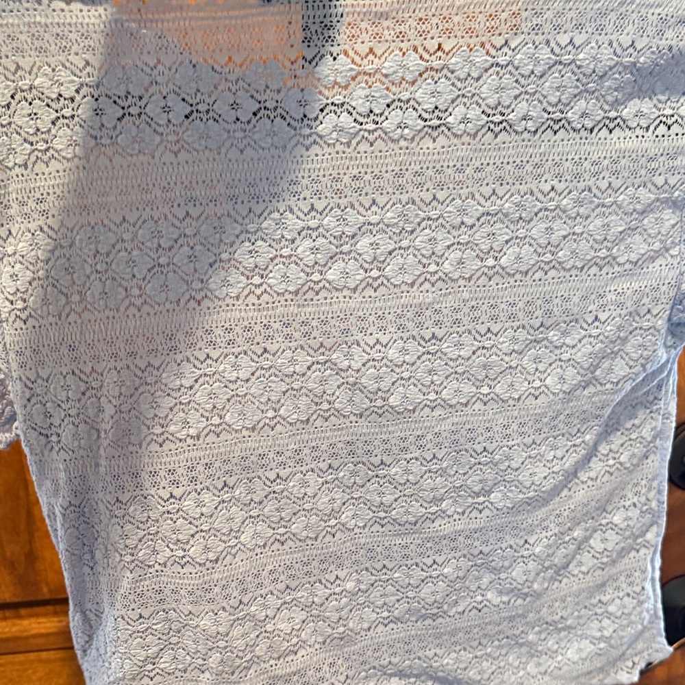 Forever 21 Light Blue Lace Blouse - Picture 3 of 6